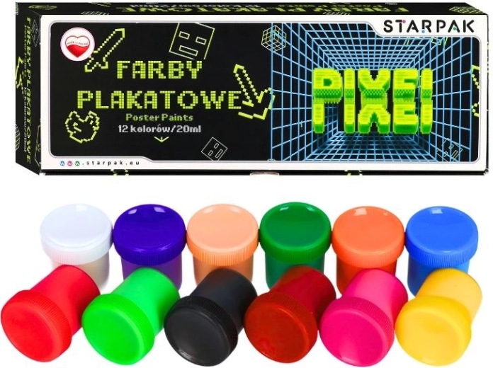 Plakátové barvy Game Pixel 12 barev
