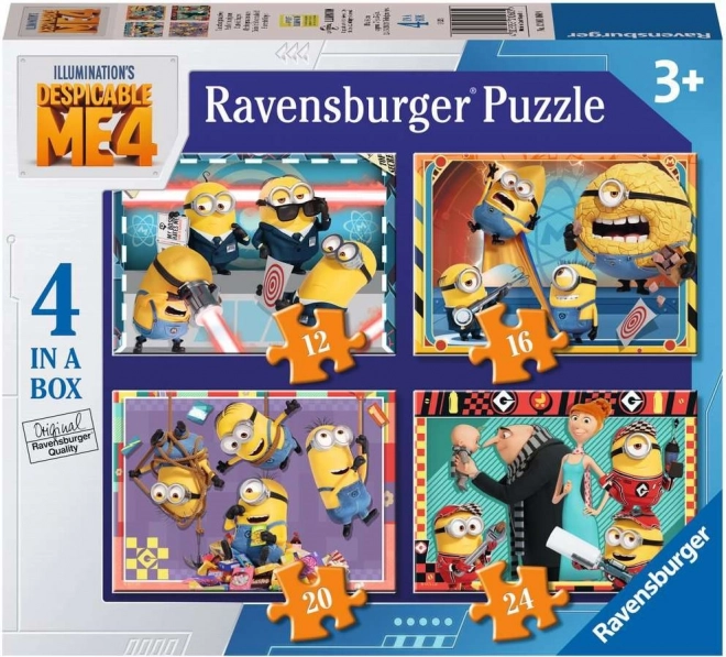 Ravensburger puzzle já, padouch 4 – sada 4 puzzle (12–24 dílků)