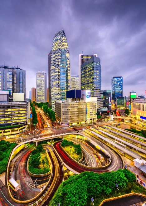 Puzzle Čtvrť Niši-Šindžuku, Tokio 1000 dílků