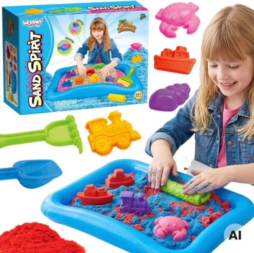 Woopie Sada s kinetickým pískem a nafukovacím pískovištěm