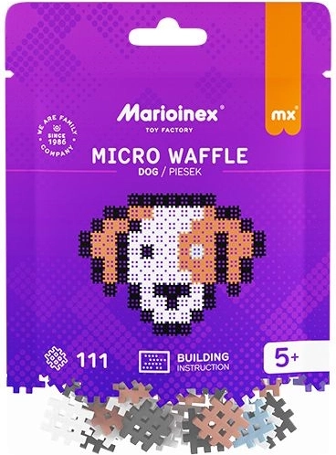 Marioinex Micro Waffle kostičky – pes (111 ks)