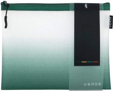 Síťovaná obálka se zipem Verde A5 zelená