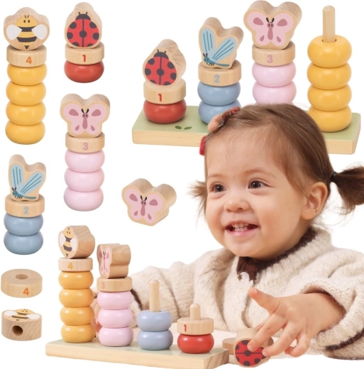 Viga jarní dřevěná skládačka na počítání