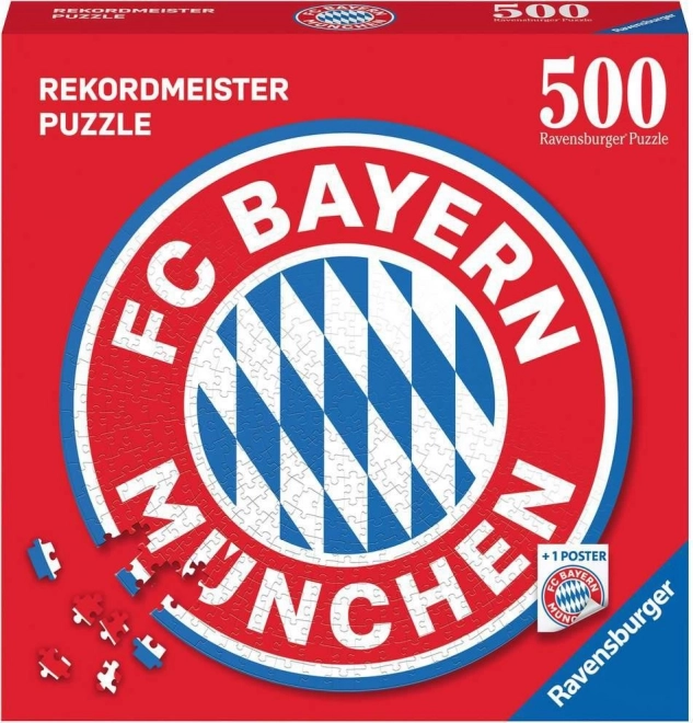 Kulaté puzzle FC BAYERN – logo, 500 dílků
