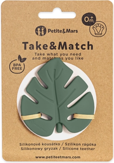 Petite&Mars silikonové kousátko Take&Match misty green