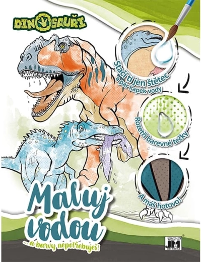 Maluj vodou A4 dinosauři