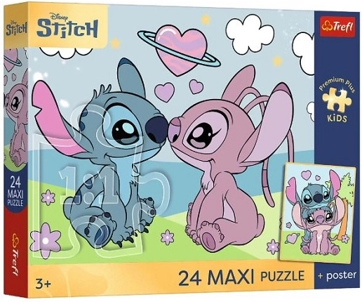 Puzzle maxi 24 dílků Premium Plus Kids: sny Lilo a Stitche