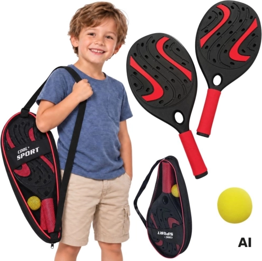 WOOPIE sada pálek na paddle tenis s míčkem a košíčkem - 4 ks