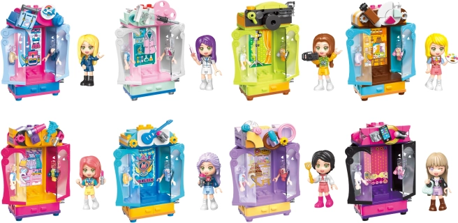 Qman UNA Series – šatní skříň s minifigurkou (1 ks stavebnice)