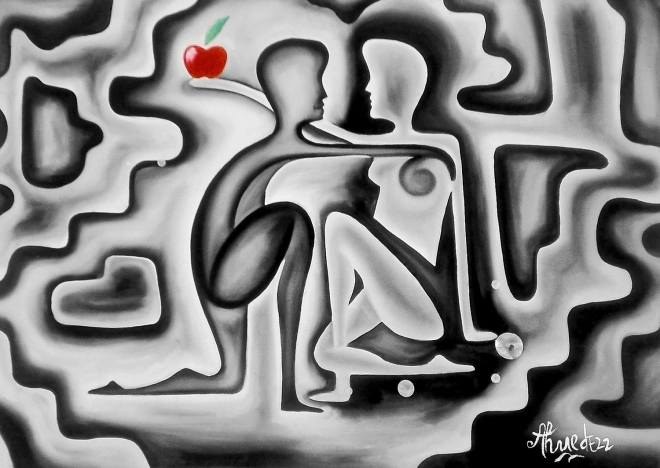 Enjoy puzzle Adam a Eva 1000 dílků