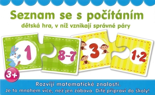 Puzzle dvojice seznam se s počítáním