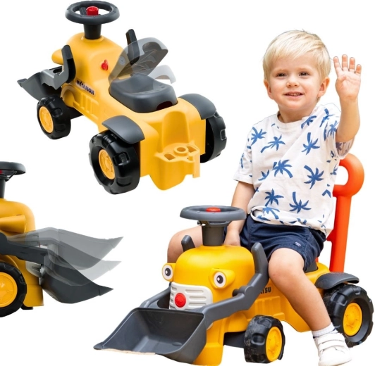 Odrážedlo traktor KOMATSU s přední lžící a klaksonem