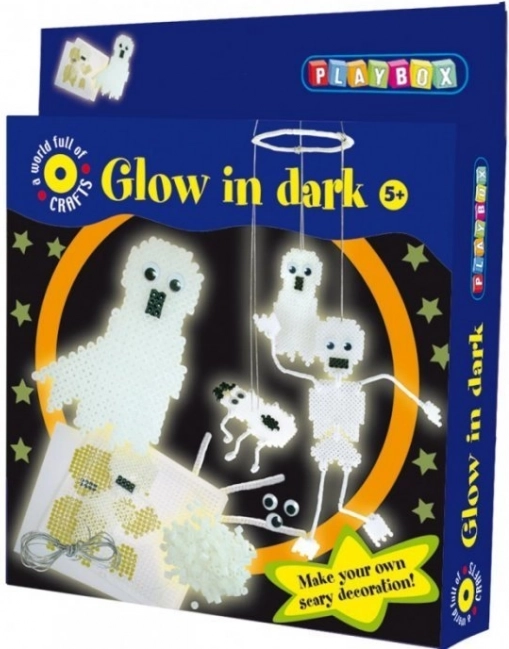 Svítící zažehlovací korálky Kostlivci a duchové 1100ks