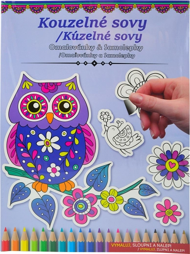 Omalovánky a samolepky Kouzelné sovy
