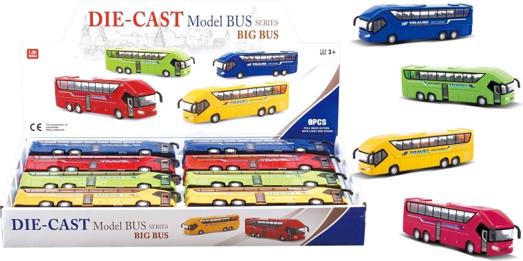 Autobus v měřítku 1:50 – sada 4 druhů