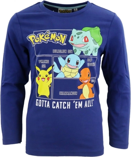 Tmavě modré tričko Pokémon – Velikost: 116