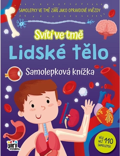 Svítí ve tmě: Lidské tělo – samolepková knížka