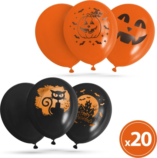 Sada halloweenských balónků, 20 ks