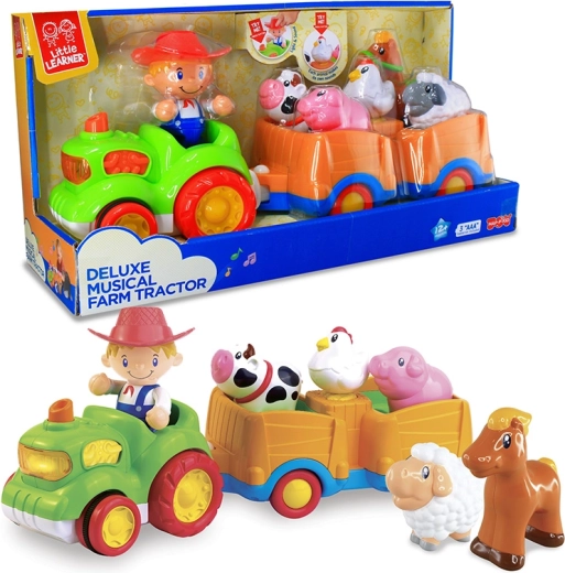 Hap-P-Kid traktor – zvířecí farma Stiskni a jeď