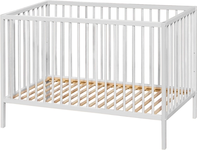 Dřevěná dětská postýlka PETITE&MARS Nela 120 × 60 cm, bílá
