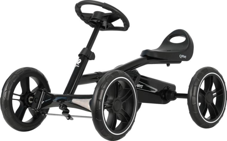 Qplay šlapací motokára go-kart pro děti černá