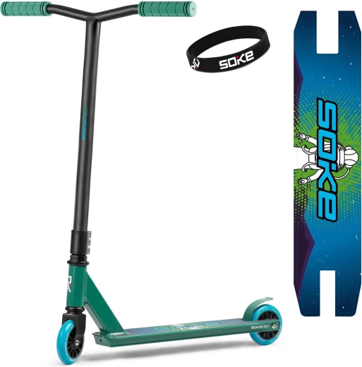 Soke Go! zeleno-modrá freestyle koloběžka