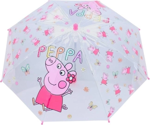 Dětský průhledný deštník Peppa Pig - 1 kus