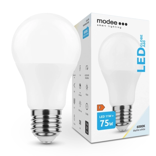 LED žárovka A60 11 W E27 1055 lm studená bílá – Modee Smart Lighting