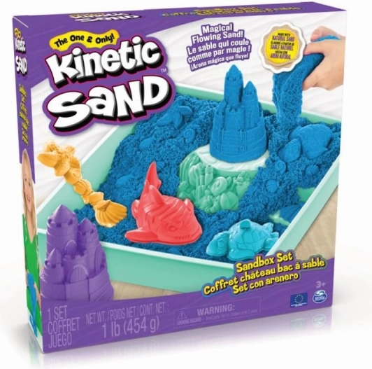 Kinetic Sand Piaskoviště – sada s modrým kinetickým pískem