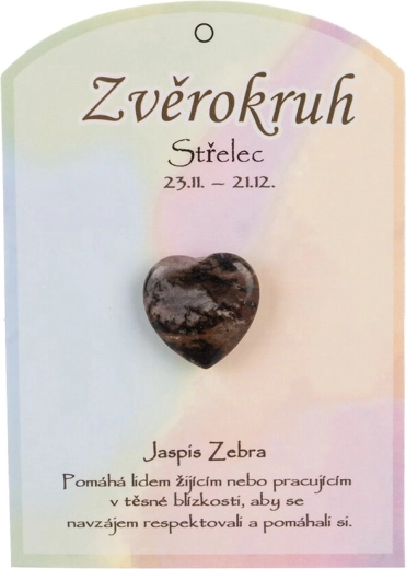 Srdce z jaspisu zebra – Střelec