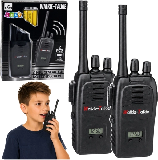 Dětské vysílačky Walkie Talkie s USB nabíjením, redukcí šumu a dosahem 200 m (2 ks)