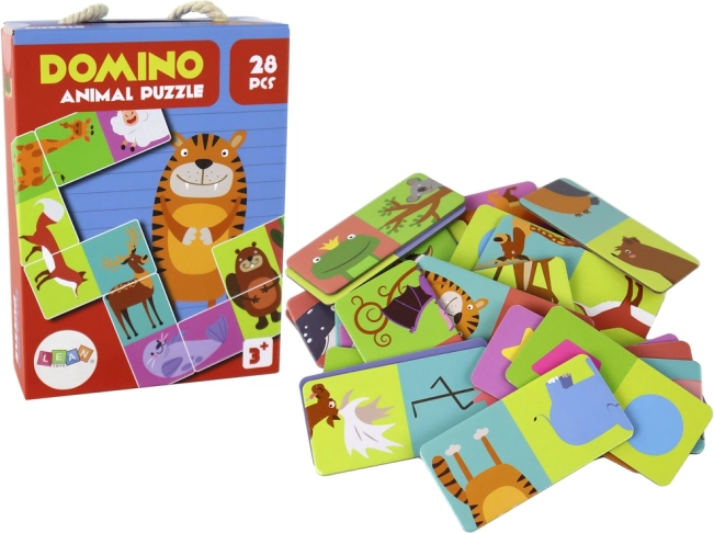 Logická hra Puzzle Domino Zvířata 28 prvků
