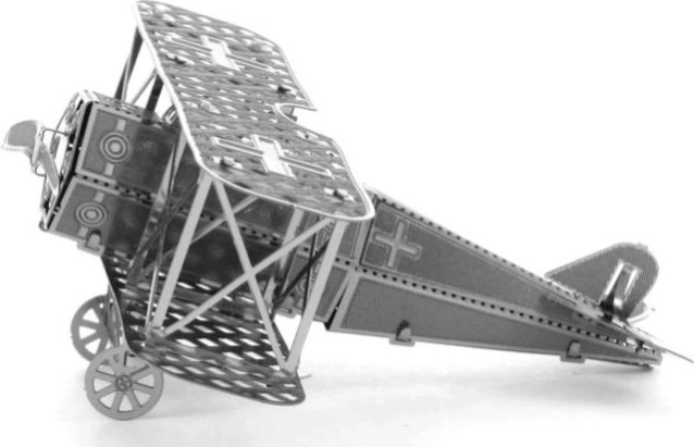 Kovový 3D model dvouplošníku Fokker D.VII – METAL EARTH