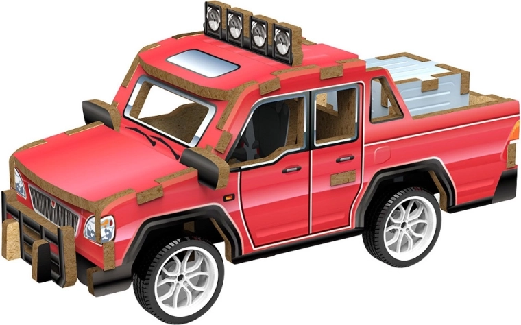 2Kids Toys 3D dřevěná skládačka pick-up auto