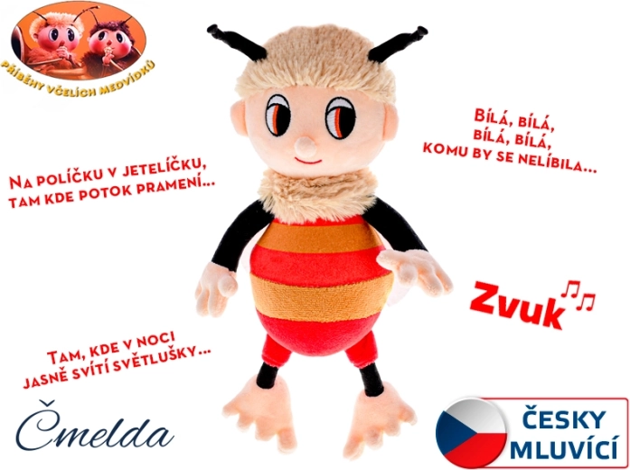 Čmelda plyšový mluvící 29 cm – Příběhy včelích medvídků