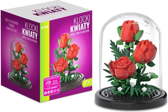 Konstrukční stavebnice růže pod průhledným kloboukem (221 dílků)