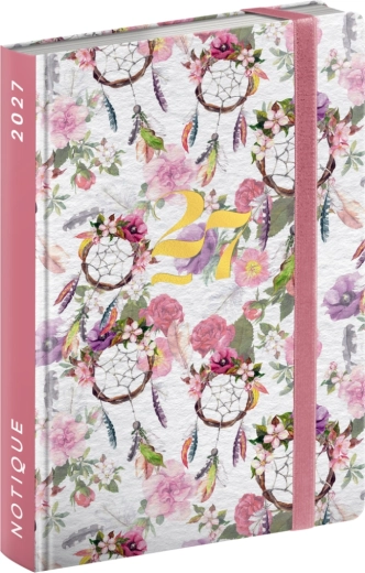 Notique týdenní diář do kabelky lapač snů 2027 (9,8 × 14,5 cm)