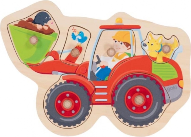 Dřevěná vkládačka nakladač Goki