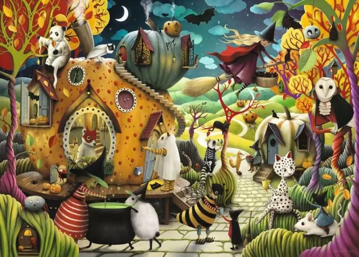Ravensburger puzzle Šťastný Halloween 1000 dílků