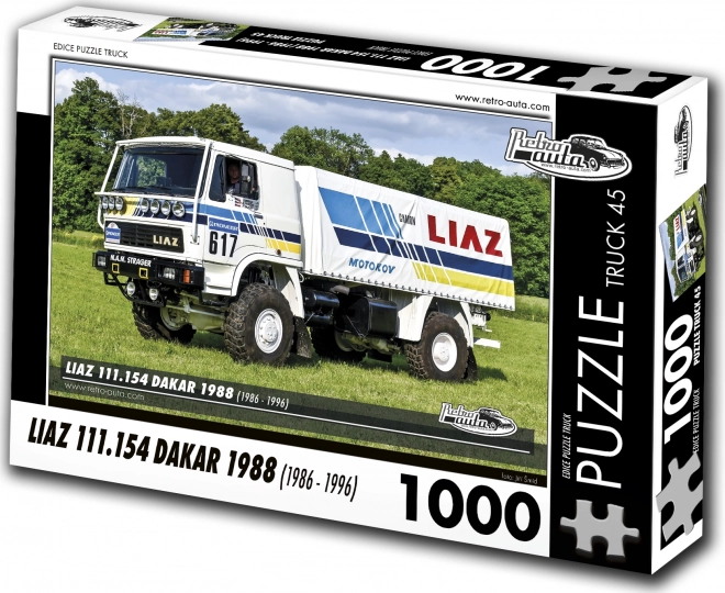 Retroauta puzzle nákladní vůz Liaz Dakar