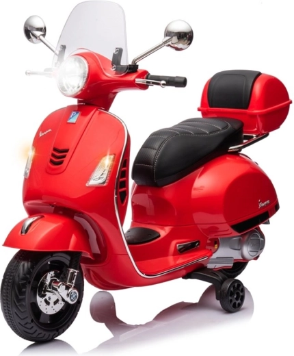 Elektrický dětský skútr Milly Mally Vespa GTS Super červený