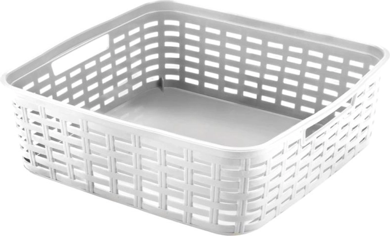 Plastový úložný košík HEIDRUN 19 × 29 × 10 cm, mix barev