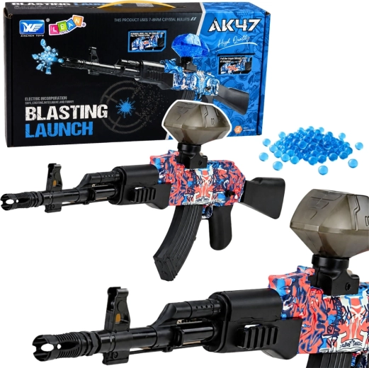 Elektrická automatická gelová kuličková puška AK47 70 cm