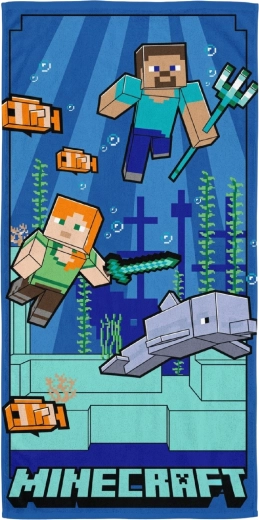 Rychleschnoucí dětská osuška Minecraft podmořské dobrodružství