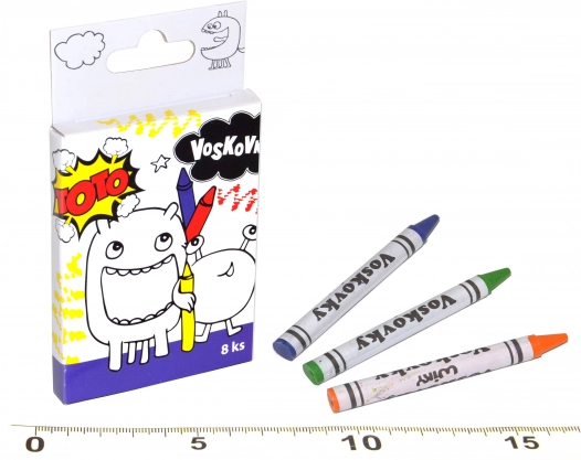 Voskovky ergonomické trojhranné 8 ks