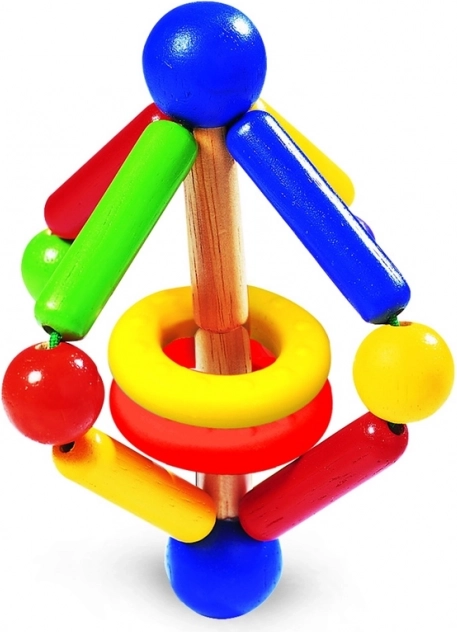 Dřevěné chrastítko Spacy - WONDERWORLD