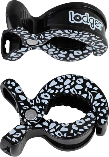 Lodger swaddle clip s potiskem black dot - 2 ks