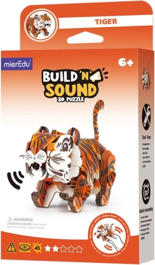 3D puzzle MierEdu Postav a poslouchej – tygr