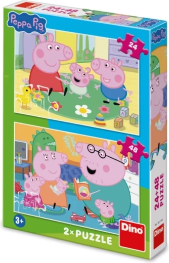 Prasátko PEPPA dětské puzzle 24 a 48 dílků