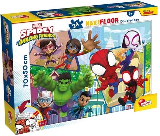 Lisciani Marvel Spidey a jeho úžasní přátelé – maxi podlahové puzzle 24 dílků (70 × 50 cm)